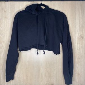 Cropped pullover with sleeve detailing